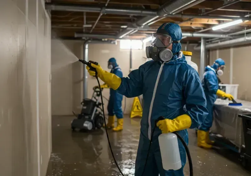 Basement Sanitization and Antimicrobial Treatment process in Aberdeen, IN